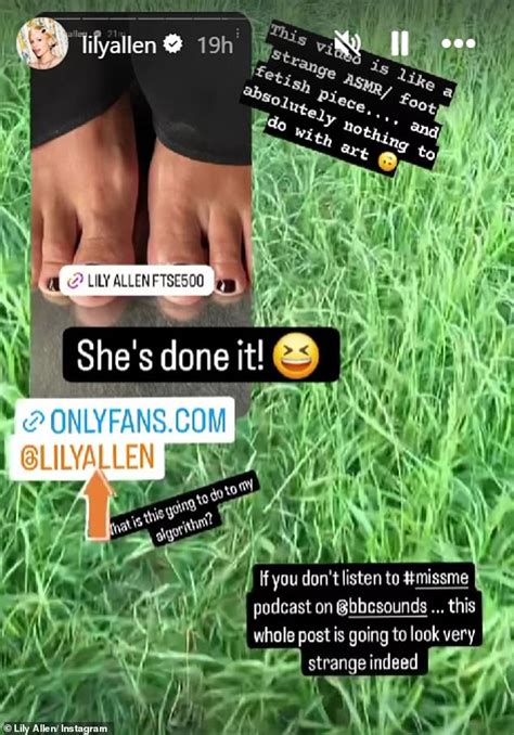 Lily Allen Defends OnlyFans Foot Content